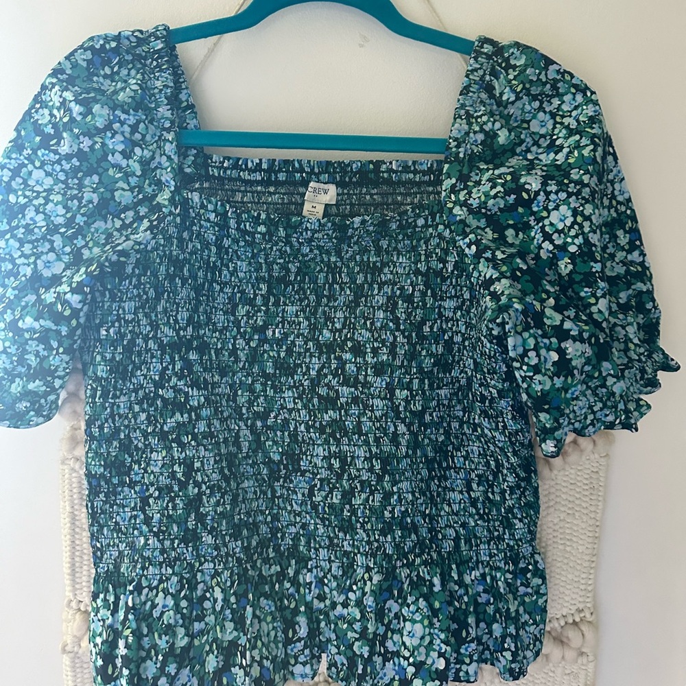 JCREW floral blouse